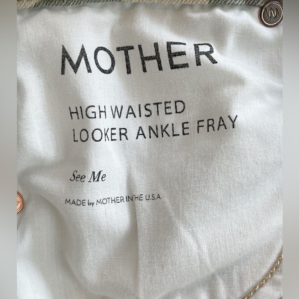Mother jeans women's 26 High Waisted Looker Ankle Fray See Me Camo distressed - Picture 9 of 14